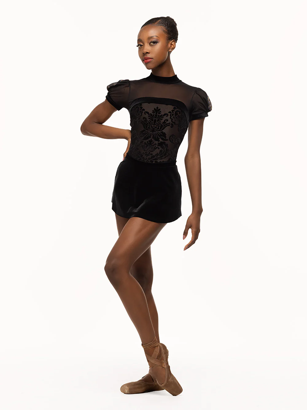 Tulip Skirt Black Velvet RTW - Image 3