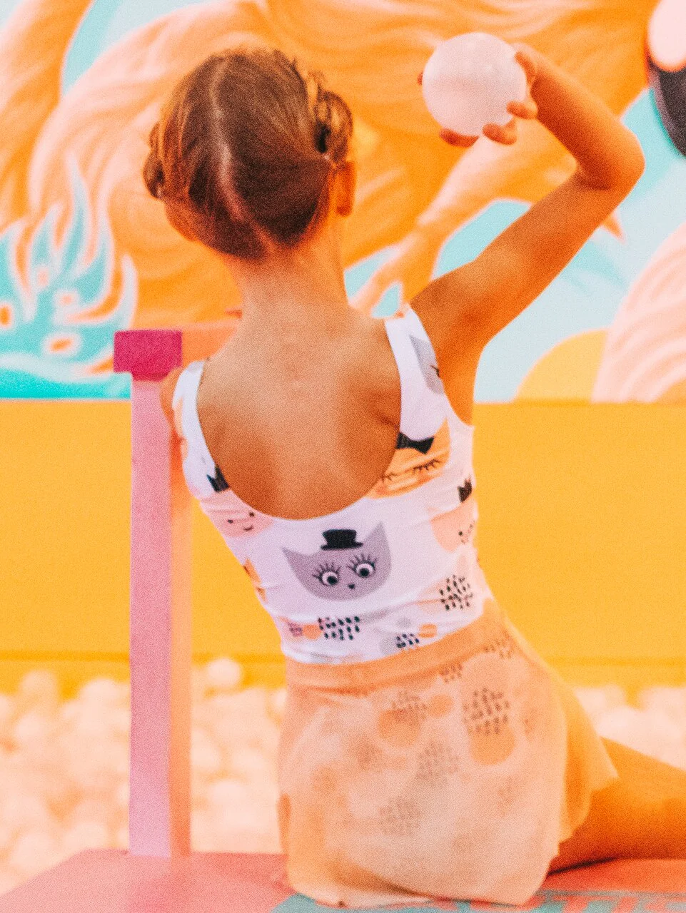 Tulip Skirt Kids Peach Mesh RTW - Image 2