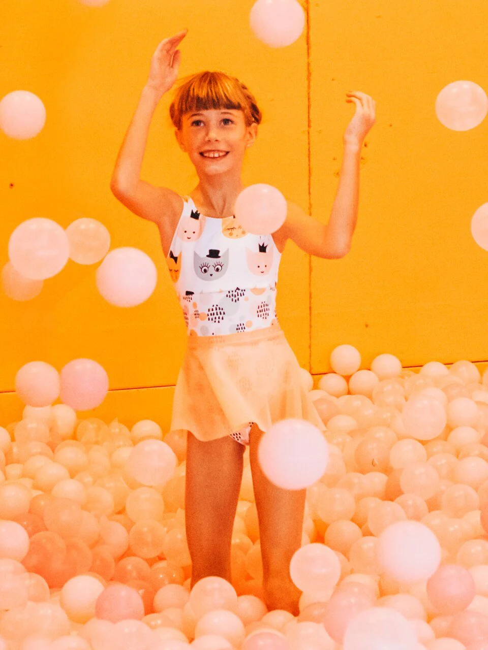 Tulip Skirt Kids Peach Mesh RTW - Image 3