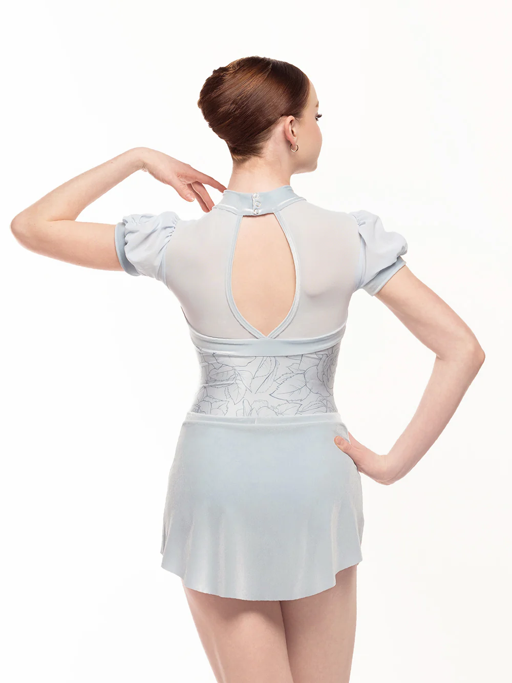 Tulip Skirt Kids Powder Blue Velvet RTW - Image 4