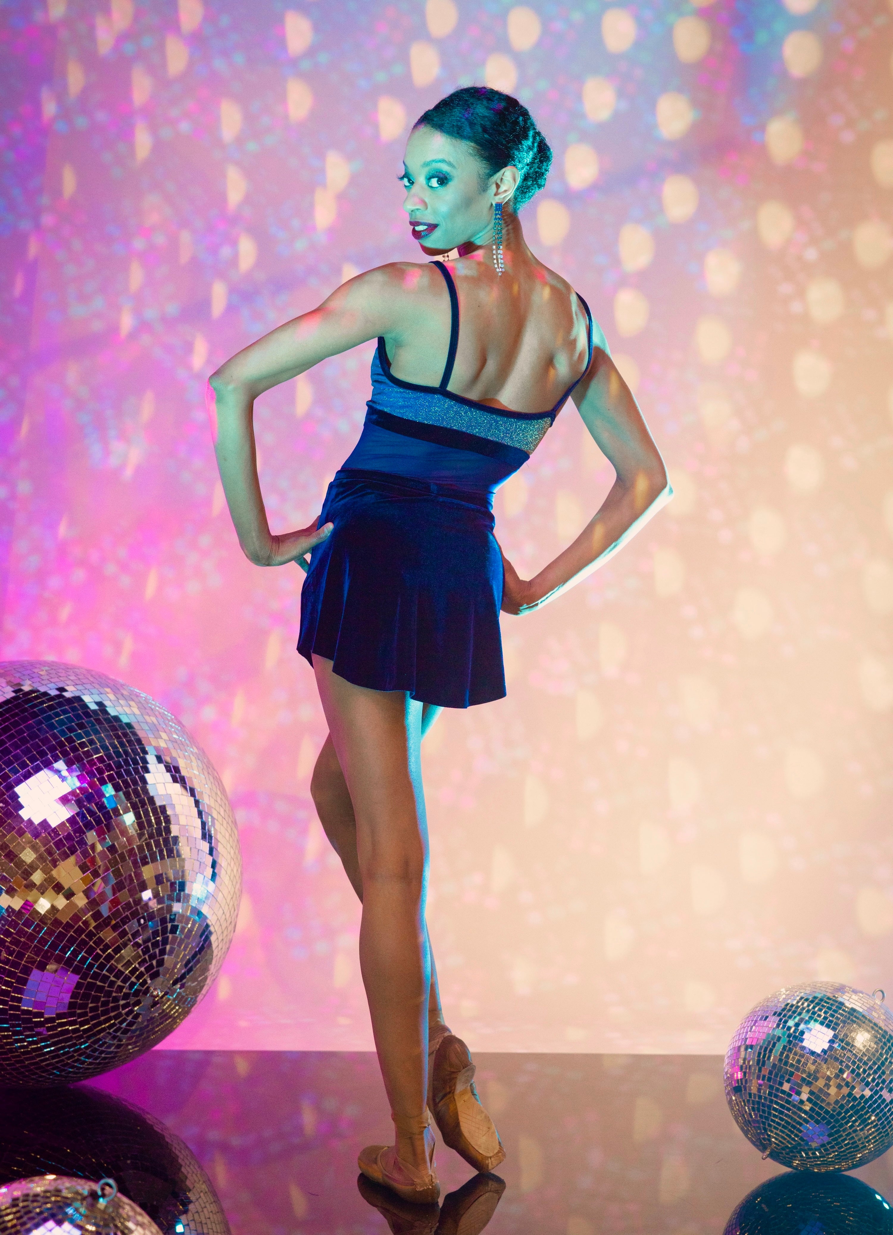 Tulip Skirt Navy Velvet RTW - Image 14