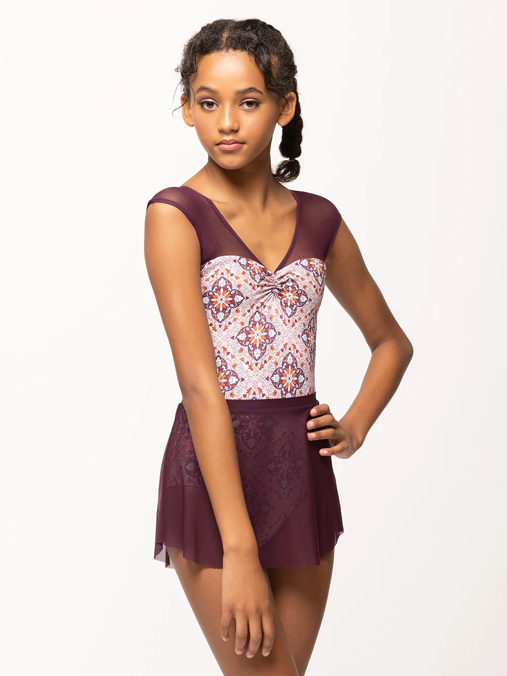 Tulip Skirt Sangria Mesh Kids RTW - Image 3