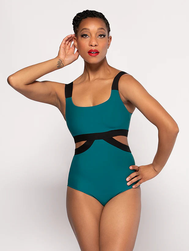 Vanessa Deep Emerald Leotard RTW