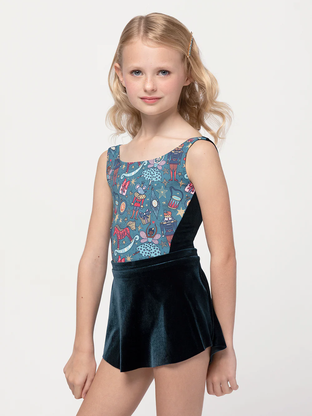 Tulip Skirt Kids Lagoon Velvet RTW - Image 3