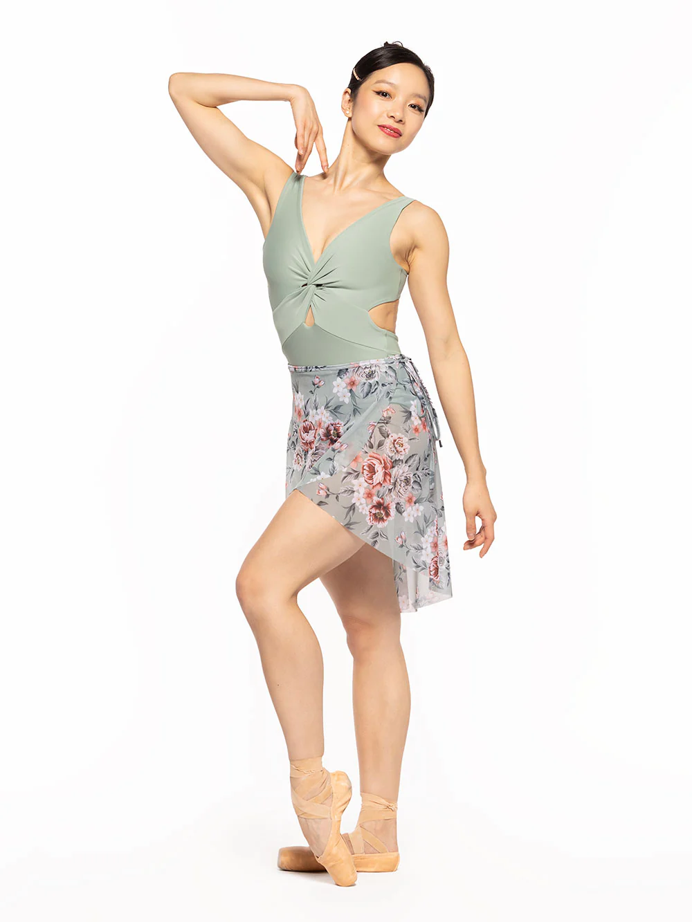 Vienna Mid High-Low Wrap Skirt Lazy Afternoon Mesh RTW