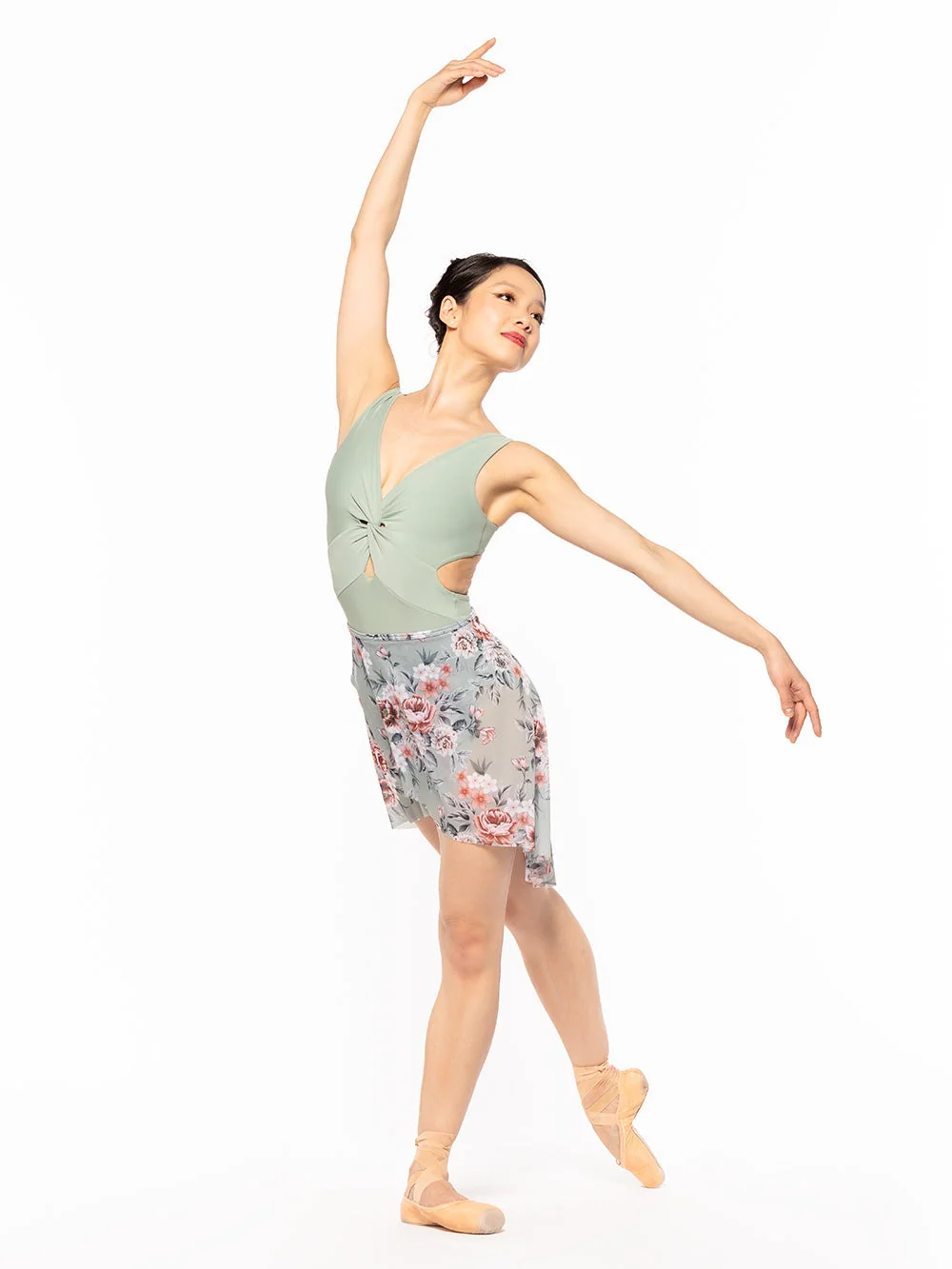 Vienna Mid High-Low Wrap Skirt Lazy Afternoon Mesh RTW - Image 3