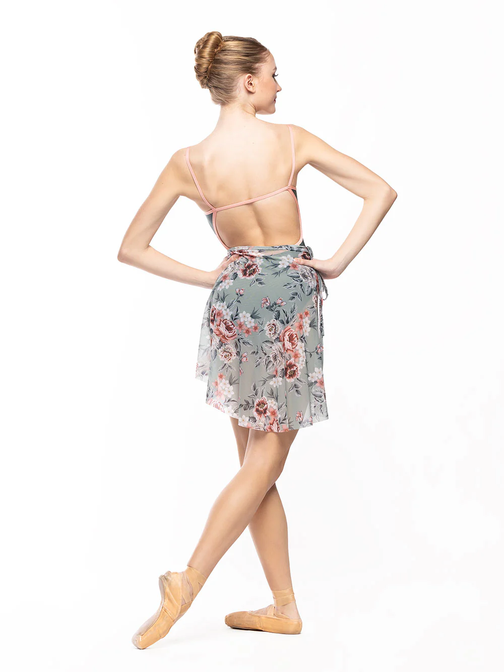 Vienna Mid High-Low Wrap Skirt Lazy Afternoon Mesh RTW - Image 5