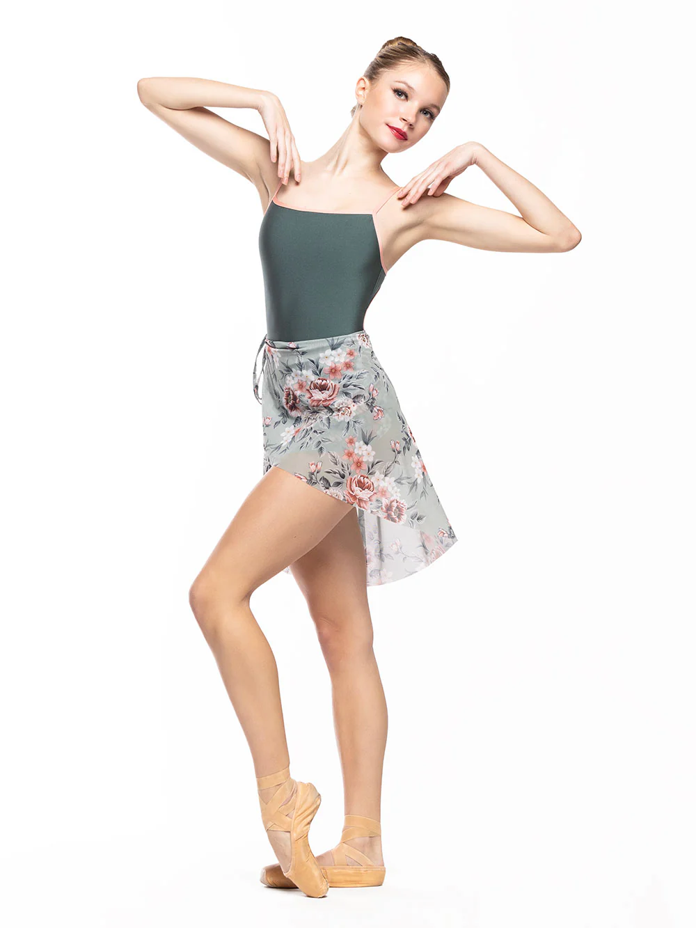 Vienna Mid High-Low Wrap Skirt Lazy Afternoon Mesh RTW - Image 6