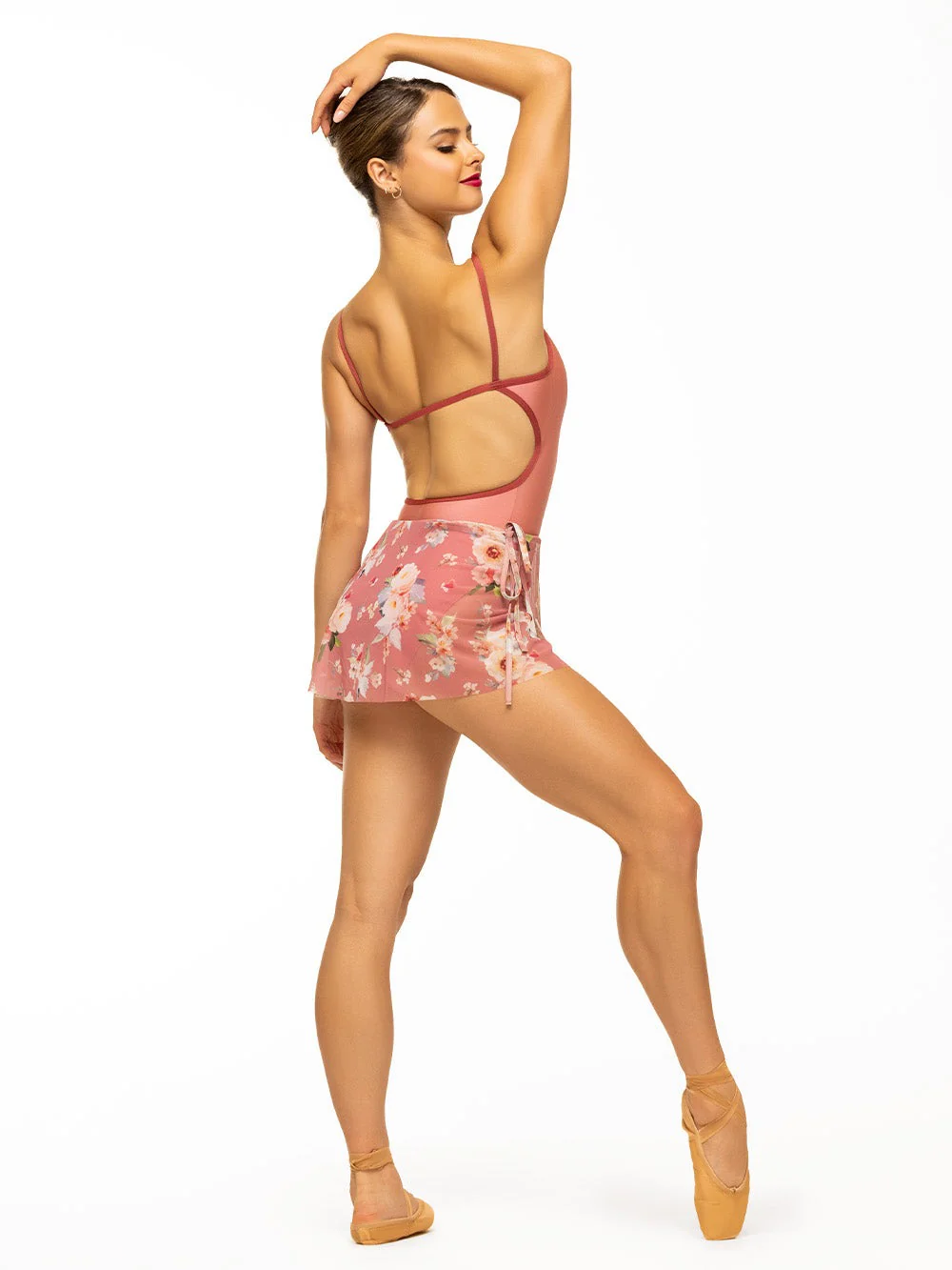 Vienna Short Wrap Skirt Tranquil Lantana Mesh RTW - Image 2