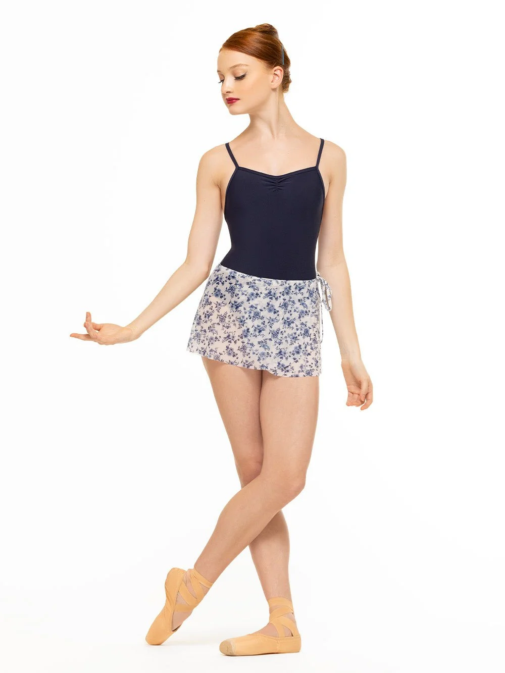 Vienna Short Wrap Skirt Vintage Rose Mesh RTW - Image 3