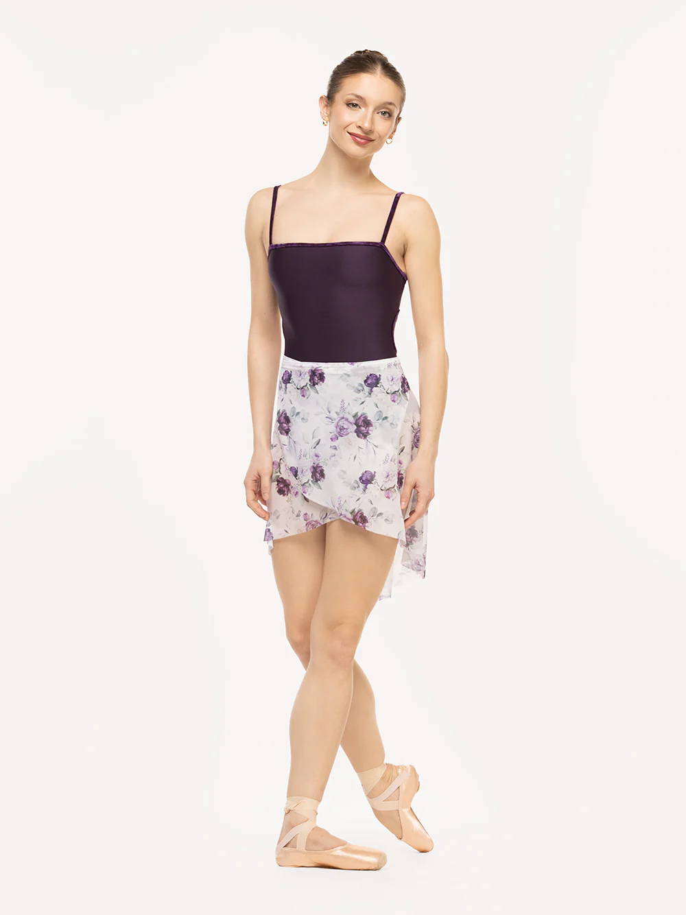Vienna Mid High-Low Wrap Skirt Moonlit Garden White Mesh Kids RTW