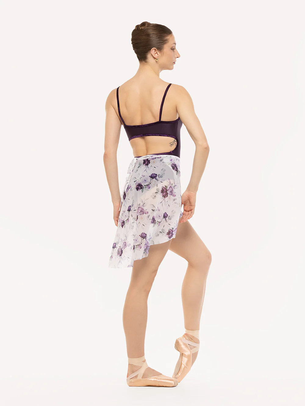 Vienna Mid High-Low Wrap Skirt Moonlit Garden White Mesh Kids RTW - Image 2