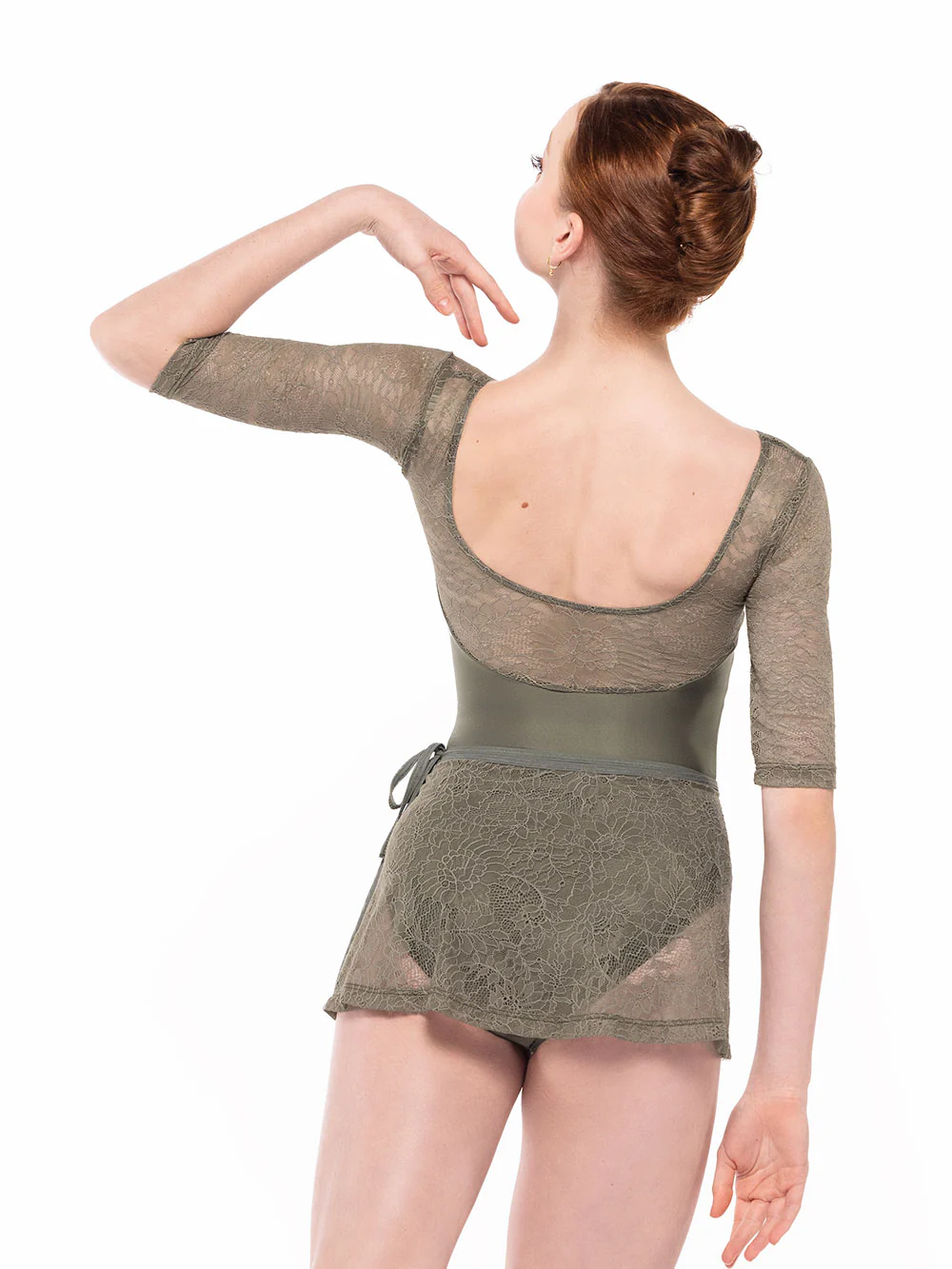 Vinzant Leotard Dusty Olive Zinnia Lace RTW - Image 4