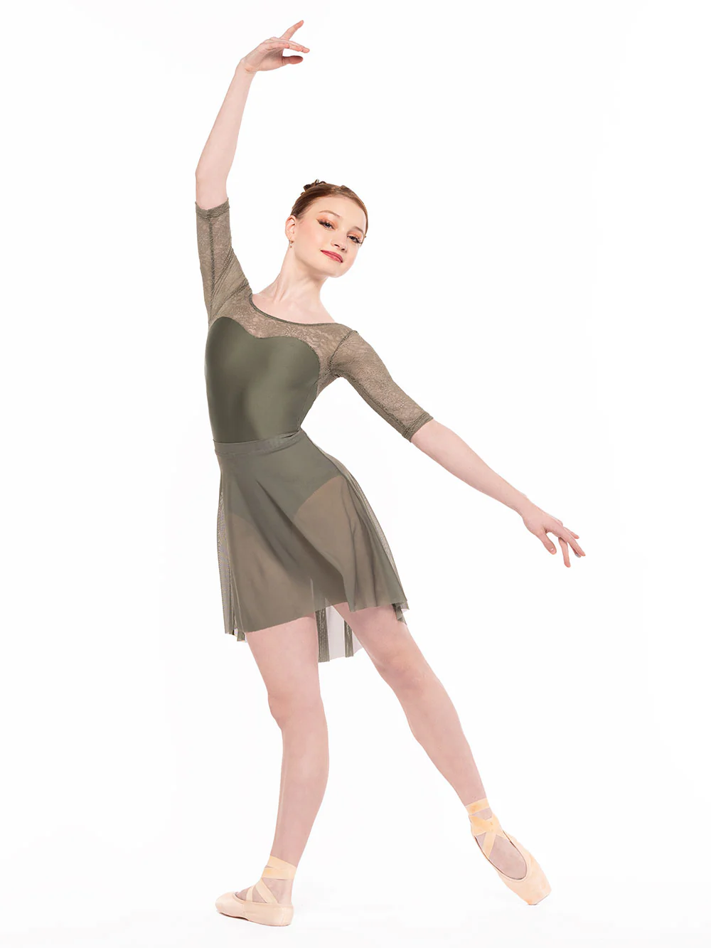 Vinzant Leotard Dusty Olive Zinnia Lace RTW - Image 6