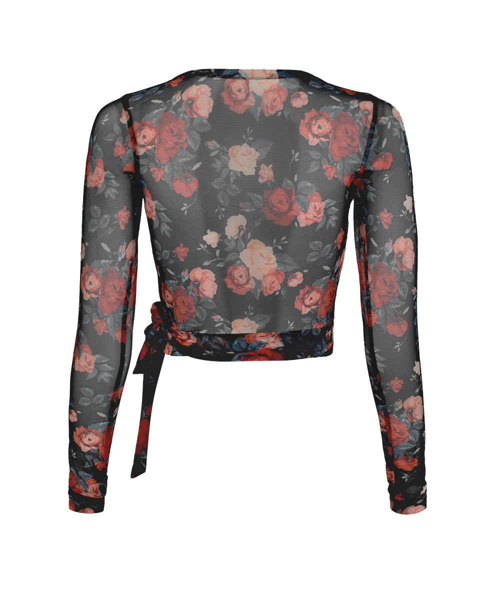 Wrap Top Bed Of Roses Mesh RTW - Image 6