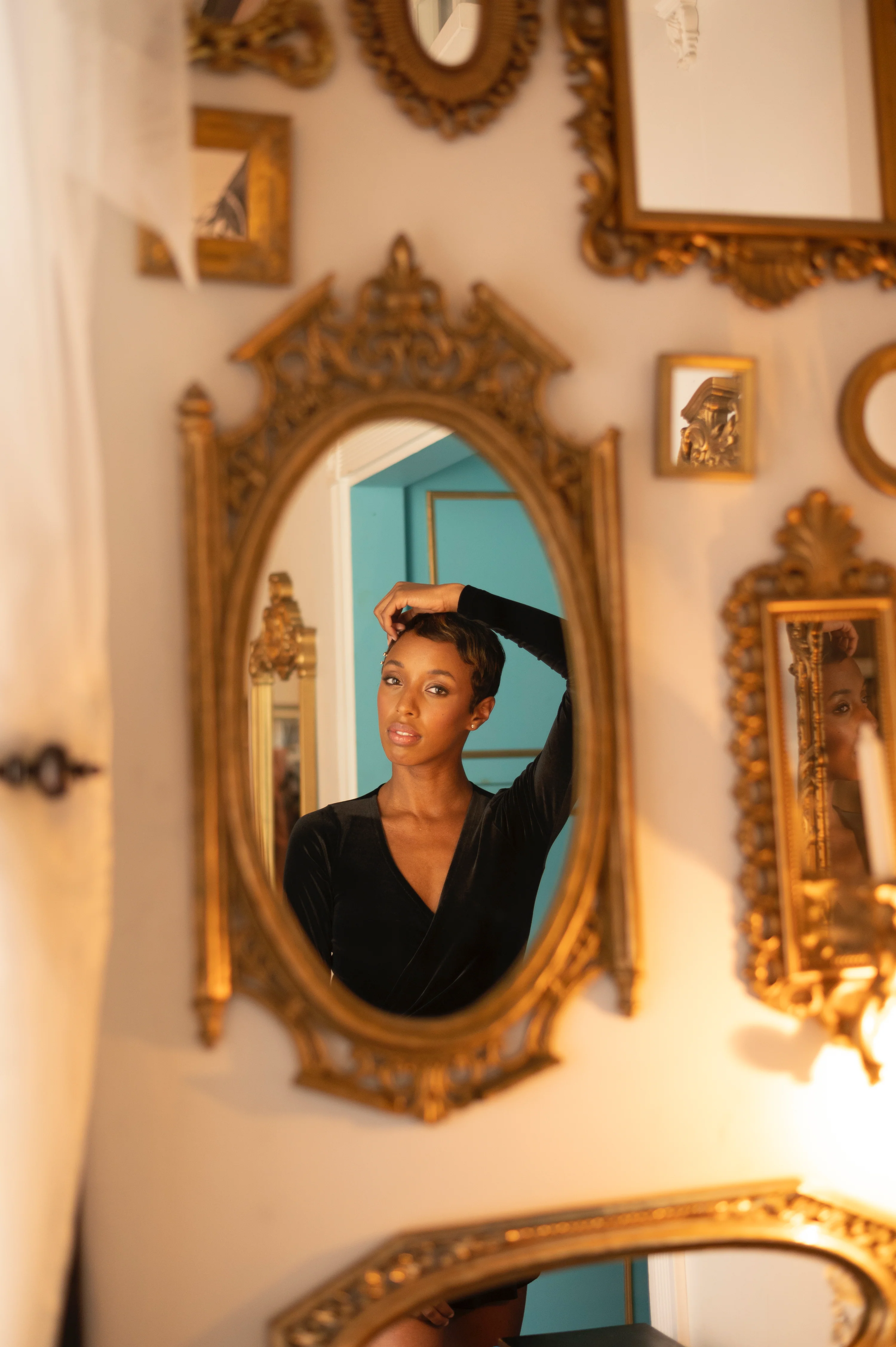 Wrap Top Black Velvet RTW - Image 8