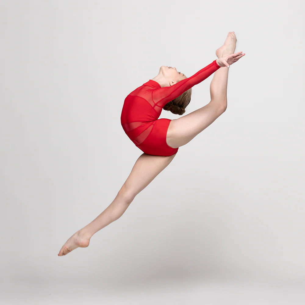 Zoe Kids Long Sleeve Red Leotard RTW - Image 3