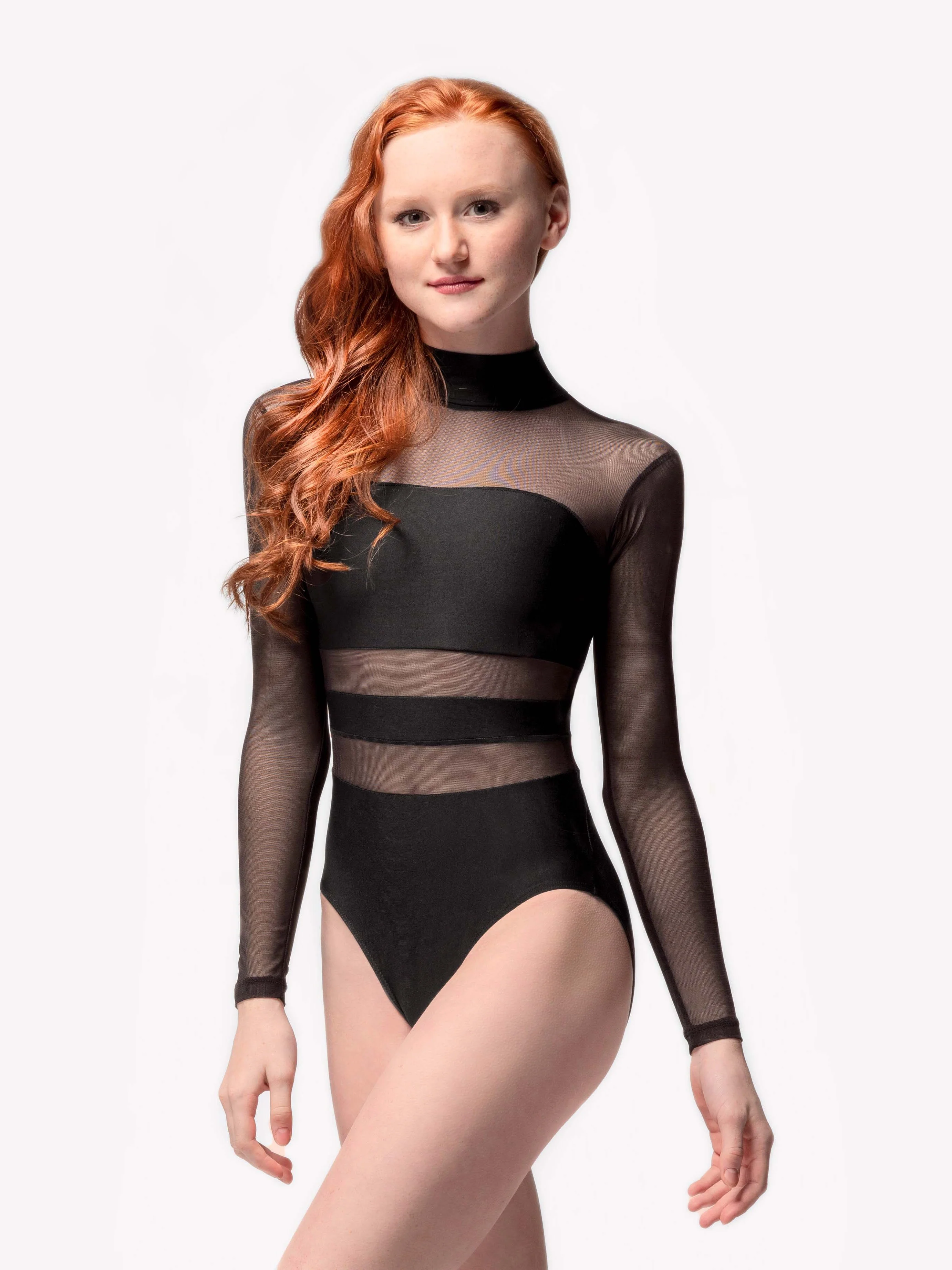 Zoe Leotard Long Sleeve Black Kids RTW